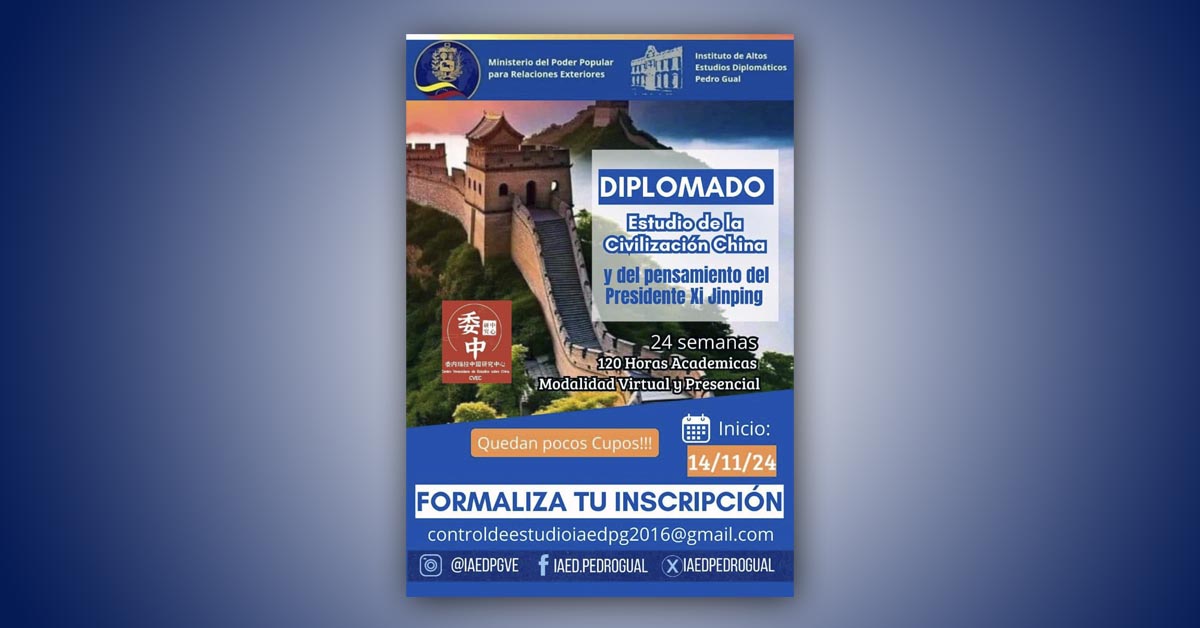 Inscripciones para Diplomado sobre China