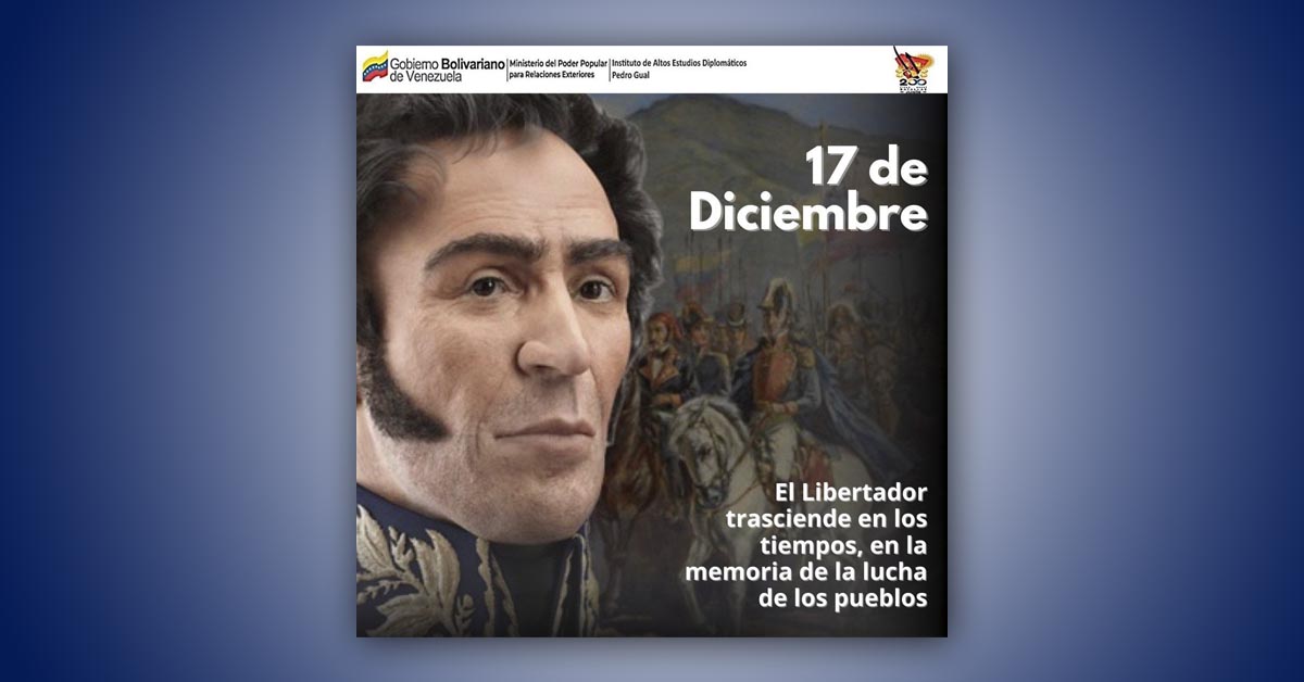 194 años de la partida a la eternidad del Libertador Simón Bolívar