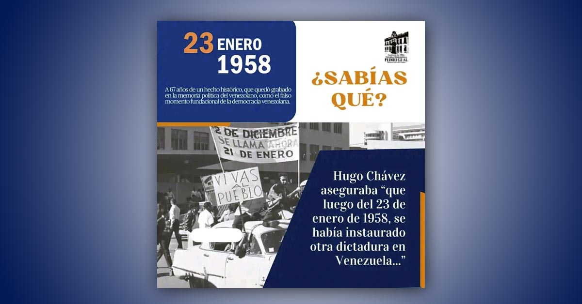 Venezuela conmemora 67 años de la Rebelión Popular del 23 de Enero de 1958