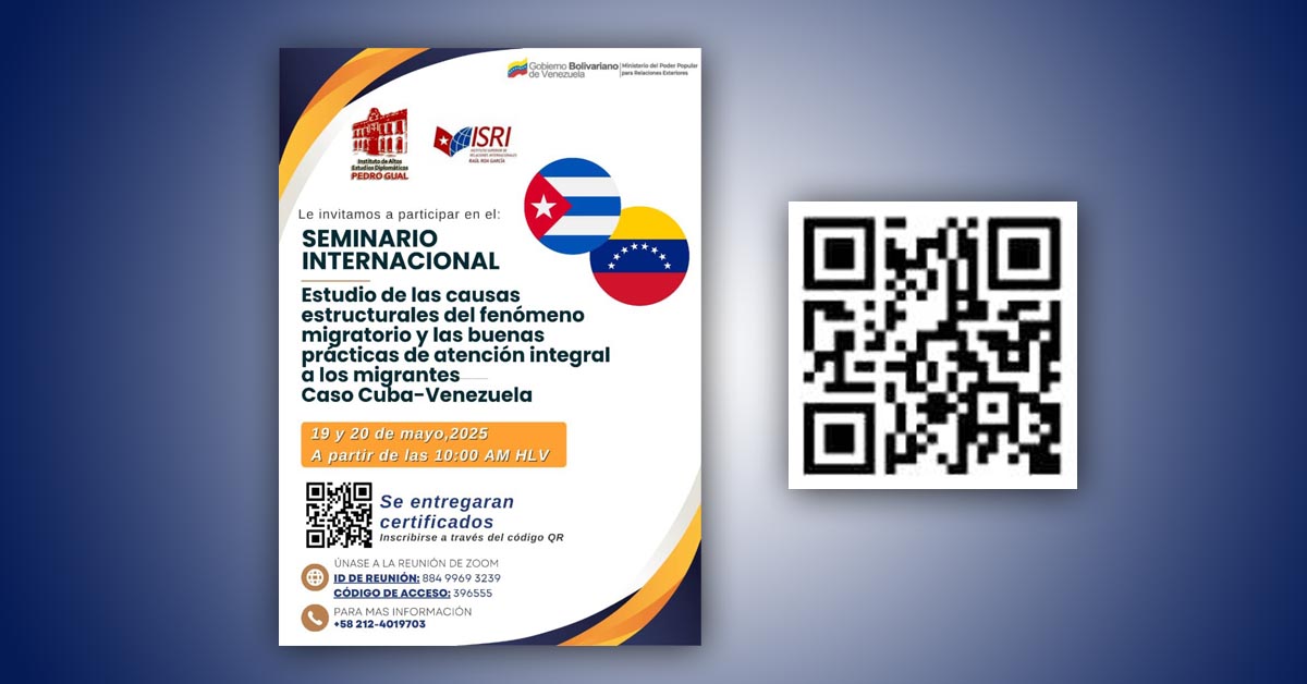 IAEDPG e ISRI invitan a Seminario Internacional sobre el fenómeno migratorio