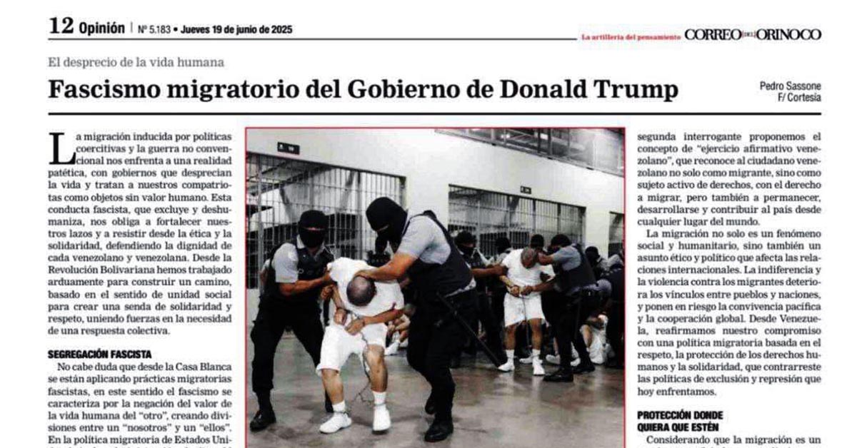 «Fascismo migratorio del Gobierno de Donald Trump» deshumaniza a los migrantes venezolanos