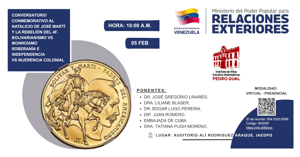 Conversatorio «Bolivarianismo vs Monroísmo: Soberanía e Independencia vs Injerencia Colonial”
