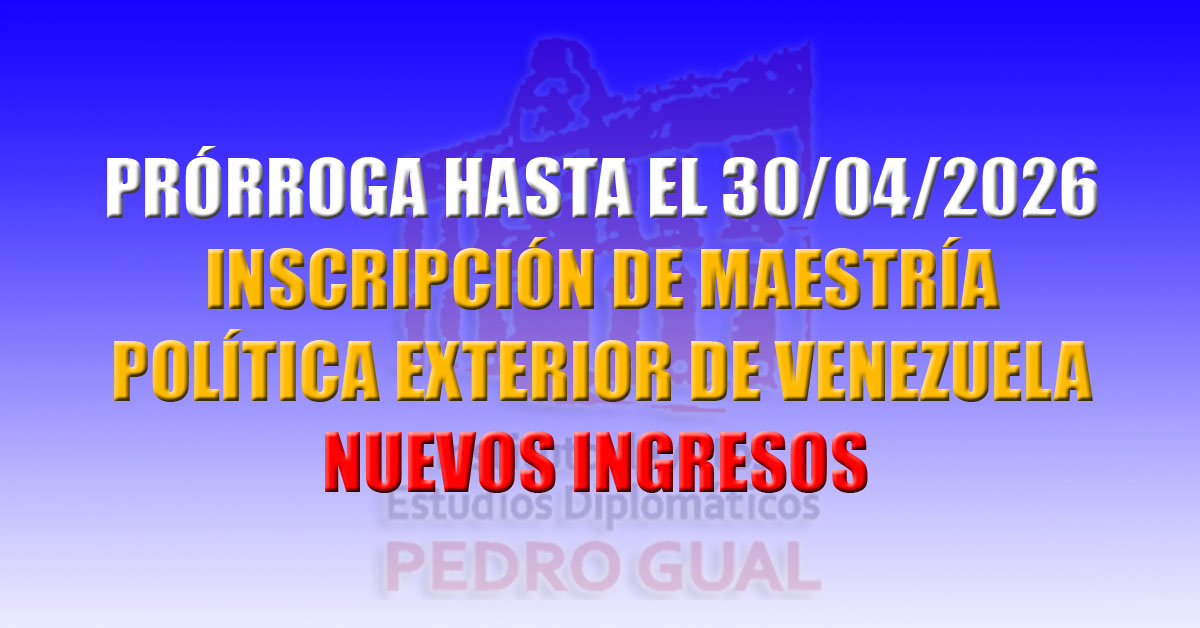 Prórroga de Inscripciones hasta el 30 de abril de 2026