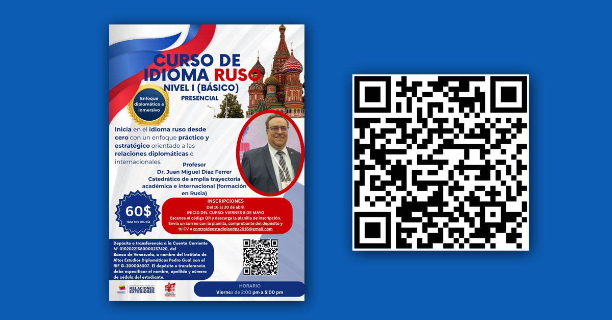 Inscripciones Curso del idioma Ruso, nivel 1 (Básico)