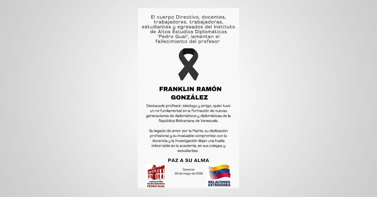 El IAEDPG se une al duelo por la sensible pérdida de Franklin González