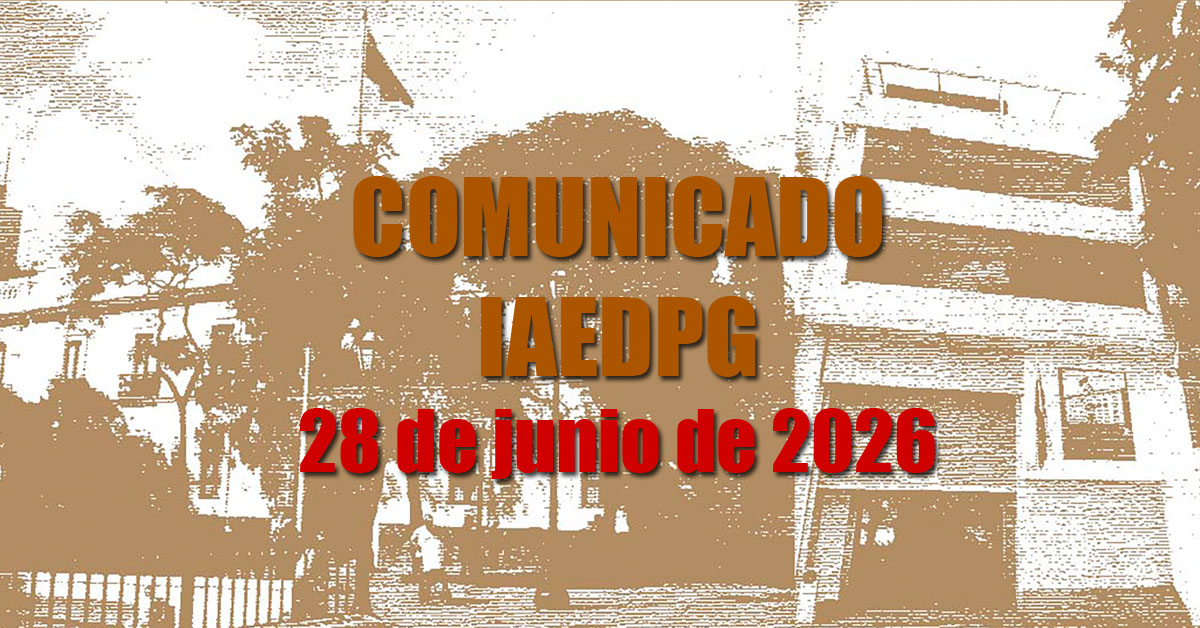 Comunicado IAEDPG